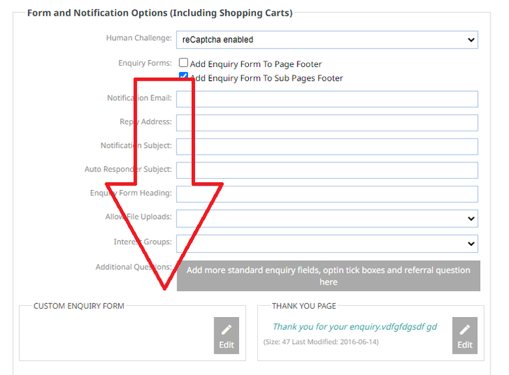 Add a custom enquiry form to a standard page - Forms - Content ...